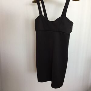Kamikaz black dress with open back and straps made in Israel